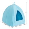 Pet Adobe Pet Adobe Plush Cuddle Cave, Igloo House to Sleep/Play, Removable Cushion for Small Dogs, Cats, Blue 869751NAL